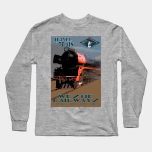 Retro Steam Rail Travel_01 Long Sleeve T-Shirt